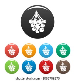 Sweet grape icon. Simple illustration of sweet grape vector icons set color isolated on white