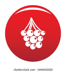 Sweet grape icon. Simple illustration of sweet grape vector icon for any design red