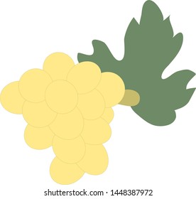 sweet grapes on white background