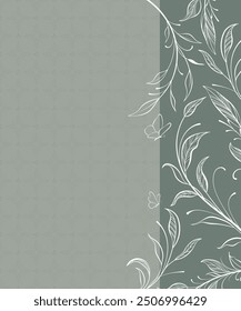 Dulces flores gráficas sobre un fondo pastel. Plantilla de Vector para el diseño de invitaciones, menú de restaurante o spa.