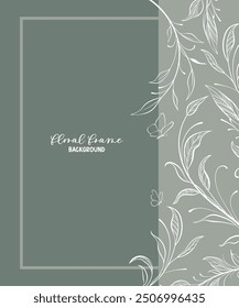 Dulces flores gráficas sobre un fondo pastel. Plantilla de Vector para el diseño de invitaciones, menú de restaurante o spa.