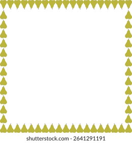 Sweet green pears frame. Aesthetic groovy pear fruit design template. Empty space for your text