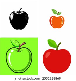 sweet green red apple fruit garden 