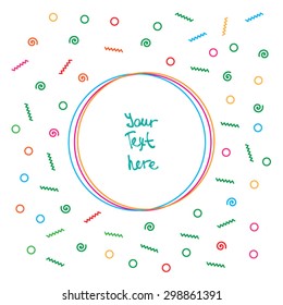 Sweet greeting frame or background for confectionery message