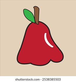 Sweet guava fruit vector and piks colored background
