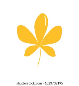 sweet gum leaf icon over white background, flat style, vector illustration