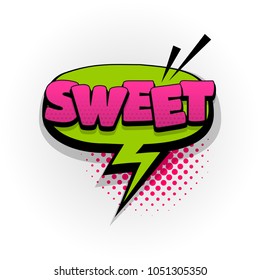 sweet hand drawn pictures effects. Template comics speech bubble halftone dot background. Pop art style. Comic dialog cloud, text pop-art. Creative idea conversation sketch explosion.