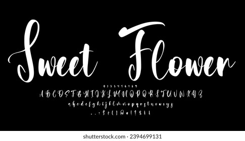 Sweet Handwritten Script font Best Alphabet Alphabet Brush Script Logotype Font lettering handwritten