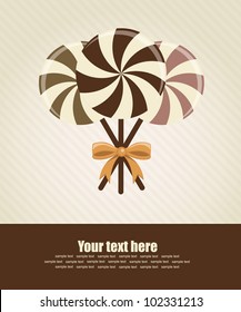 sweet happy birthday card. vector illustration