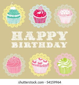 Sweet happy bithday background
