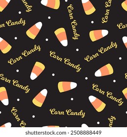 Sweet Harvest Colorful Holiday Corn Candy Pattern. Perfect for seasonal decorations, fabric prints, or any crafting project that calls for a dash of Halloween fun and the essence of fall celebrations