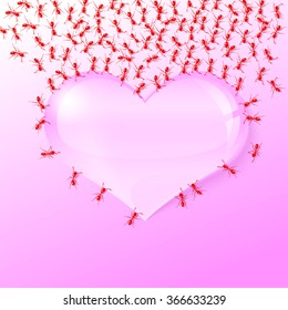 sweet heart ant vector valentine day love