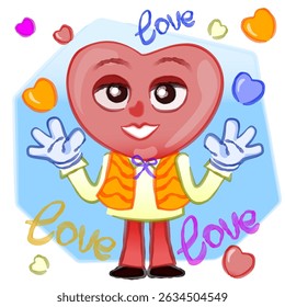 Coeur doux garçon hippie style