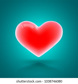 Sweet heart for love concept. Vector  illustration for wedding valentine card.