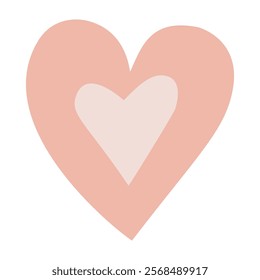 Sweet heart, love. In pastel colors, childish, unusual, vector