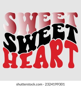 Sweet Heart Retro svg design vector file