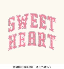 Sweet heart - Retro vintage Valentine T-shirt Design