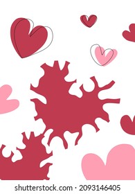 Sweet heart shaped pattern designed in doodle style for Valentine's Day, cards, backgrounds, covers, web designs, t-shirt designs, and more.