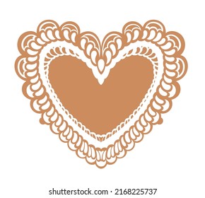 Sweet heart shaped sugar cookies