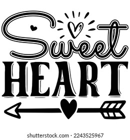 Sweet Heart T shirt design Vector File