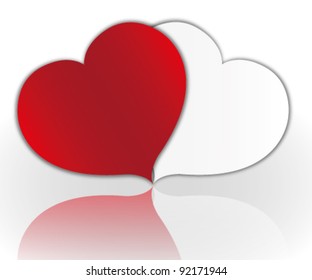  Sweet heart valentine day card.