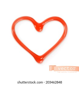Corazón dulce, ilustración vectorial