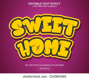 Sweet home 3D editable text effect template