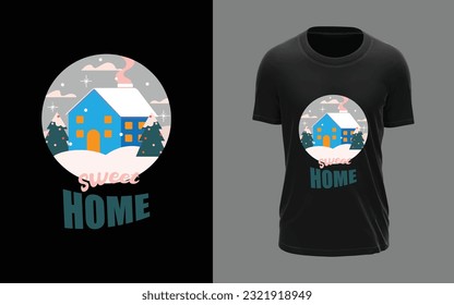 Sweet home abstract mark T-shirt design, motivational, trendy, typographic, t-shirt design, modern, stylish, t-shirt vector and template.