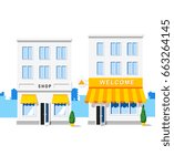 Sweet home. House vector illustration in flat linear style.