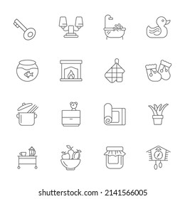 sweet home icons set . sweet home pack symbol vector elements for infographic web