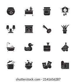 sweet home icons set . sweet home pack symbol vector elements for infographic web