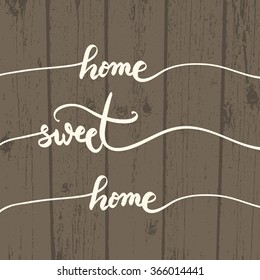 sweet home home lettering vector.
