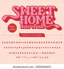 Sweet Home Retro Vintage Display bold Font alphabet