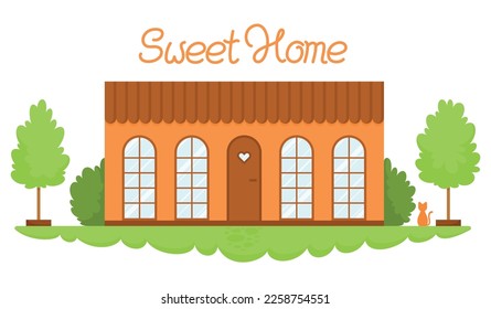 Sweet home vector illustration cartoon style