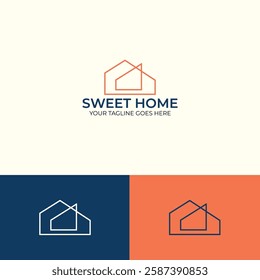 Sweet home vector logo design template