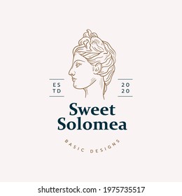 Sweet Home Vector Signs or Logo Templates. Retro Illustration with Classy Typography. Modern Logo Template for florist, photographer, fashion blogger, design studio.