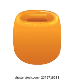 Sweet honey candy on white background