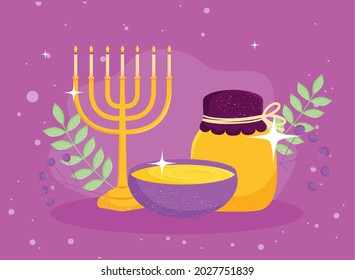 sweet honey and chandelier rosh hashanah