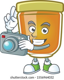 Sweet honey in the character mascot photographer