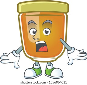 Sweet honey in the character mascot surprised