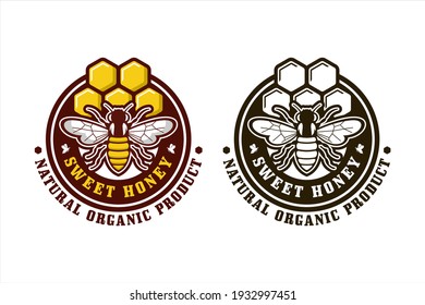 Sweet honey design premium logo