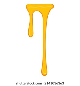 Sweet honey drips isolated on white background. Vector illustration