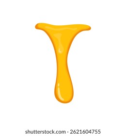 Sweet honey drips isolated on white background. Sweet honey dessert dripping. Vector illustration