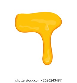Sweet honey drips isolated on white background. Sweet honey dessert dripping. Vector illustration