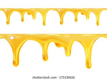 Sweet Honey Drips Seamless Vector