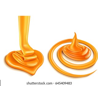 sweet honey heart candy and pouring honey swirl