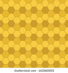 Sweet honey hexagonal seamless pattern 