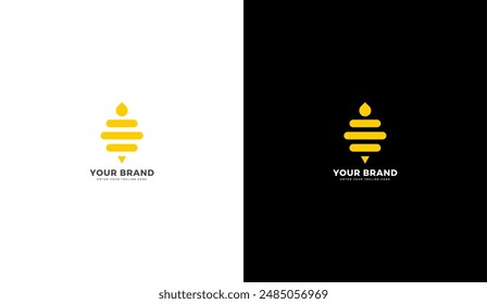 Sweet honey logo. Pure honey icon, abstract, simple, minimalist. Graphic vector illustration design