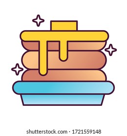 sweet honey pot detailed style icon vector illustration design