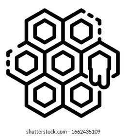 Sweet honeycomb icon. Outline sweet honeycomb vector icon for web design isolated on white background